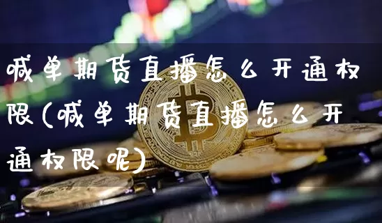 喊单期货直播怎么开通权限(喊单期货直播怎么开通权限呢)_https://www.qldgs.com_内盘期货_第1张