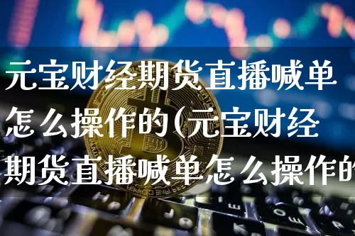 元宝财经期货直播喊单怎么操作的(元宝财经期货直播喊单怎么操作的啊)_https://www.qldgs.com_恒指期货_第1张
